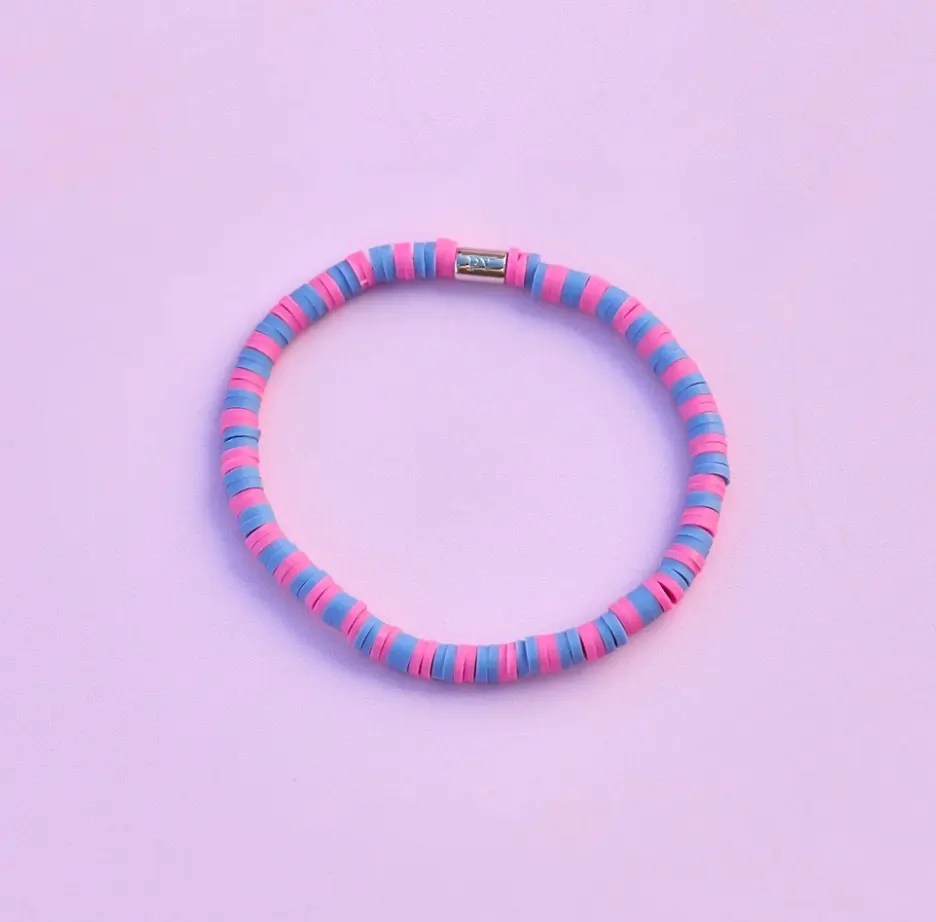 PURA VIDA Female Bubblegum Seascape Stretch Bracelet, Fashion Costume Jewelry Accessory