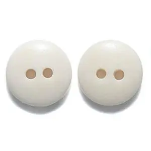 12BN114-BU: Bone WHT Button 12mm 2HOLE - 40PC