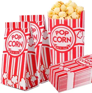 Paper Popcorn Bags,100 Pack 1oz Popcorn Bags Individual Servings, Popcorn Bag Bulk for Popcorn Machine,Movie Nights Pop Corn Bags