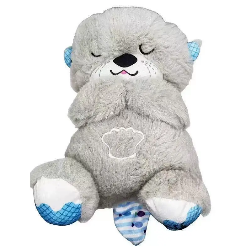 Breathing soothing plush toy for babies, sleeping doll, breathing otter with moving bear ears Breathing soothing plush toy for babies, sleeping doll, breathing otter with moving bear ears