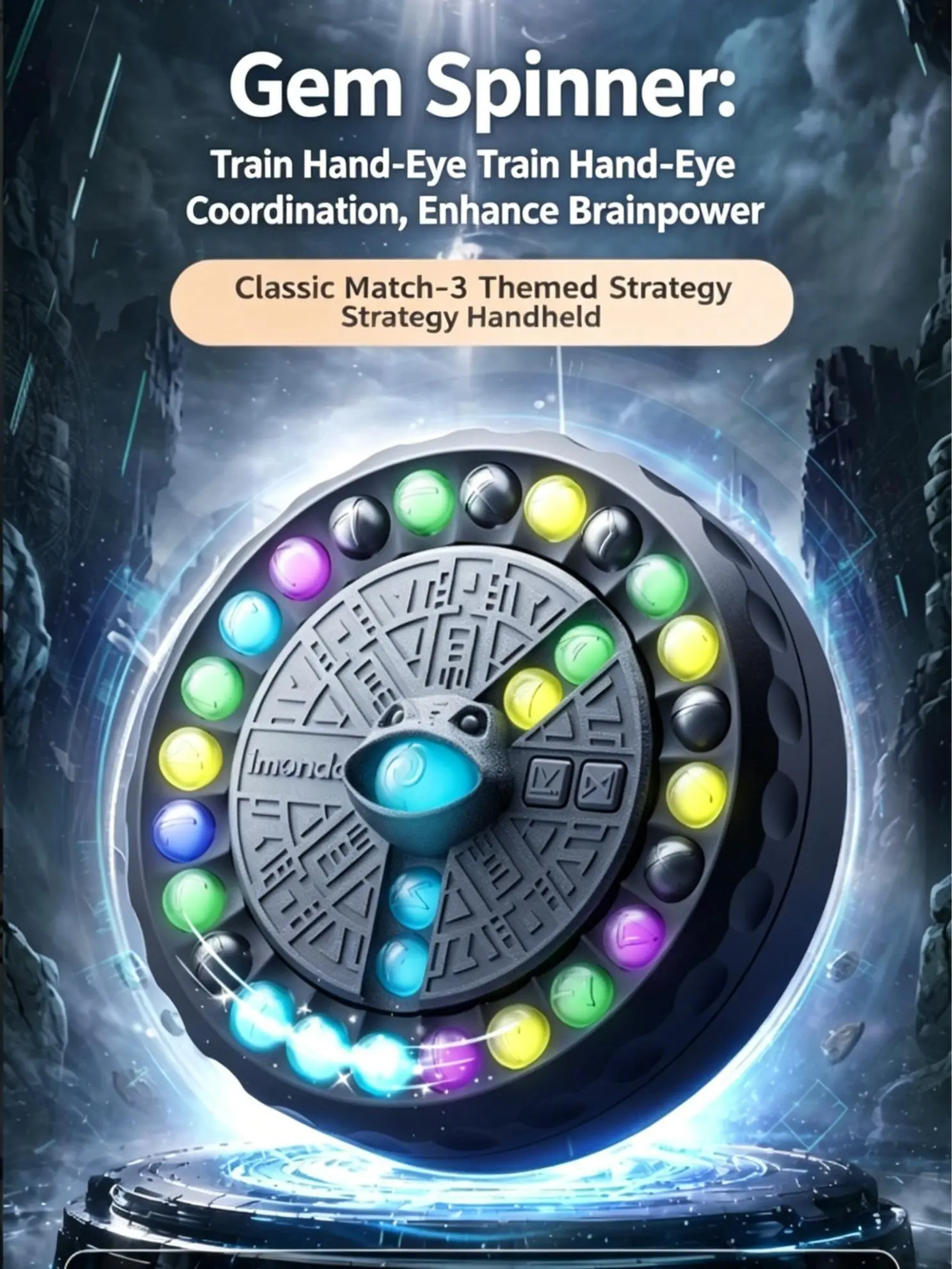 Portable Handheld Game Console Marble Bead Elimination Puzzle Machine Stress Relief Fidget Toy