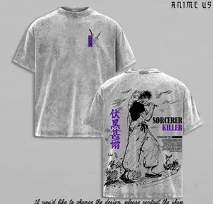 Toji Fushiguro Sorcerer Killer Jujutsu Kaisen Washed T Shirt | Anime Graphic Tee | Japanese Manga Streetwear | Heavy Cotton Oversized Shirt for Anime Fans BHS