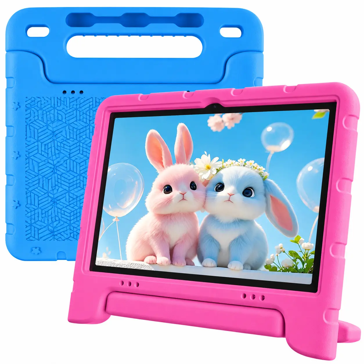 JUNINKE Kids Tablet Android 15 Tablet 10 inch Kids Tablets with Case Quad Core 64GB Dual Camera Parental Controls 2.4G WiFi Educational Tablets for Toddler Children, Parental Control, Dual Camera, WiFi,Gift