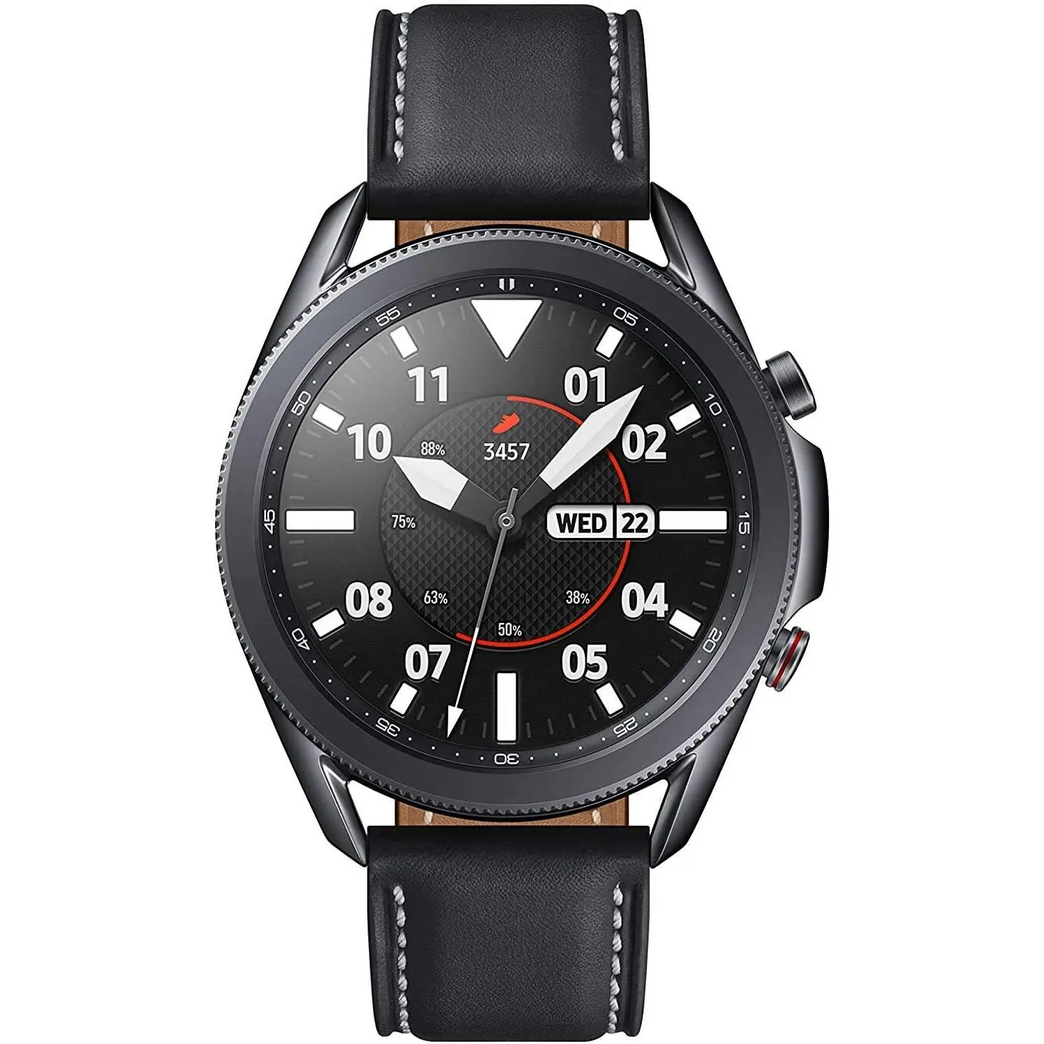 REFURBISHED Samsung Galaxy Watch 3 Smartwatch - Mystic Black, 45MM, LTE, Excellent Condition - Wearable Device with AMOLED Display for Fitness Users & Health Track Features