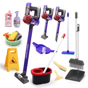 Kids Cleaning Toy Set with Realistic Vacuum and Mop, Develops Hands-On Skills, Pretend Play Cleaning Toy for Ages 3+, Requires 3 Aa Batteries, Cleaning Playset