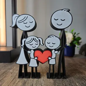 Stick Family Figurine – Custom Mom, Dad & Kids Display | Personalized Family Gift