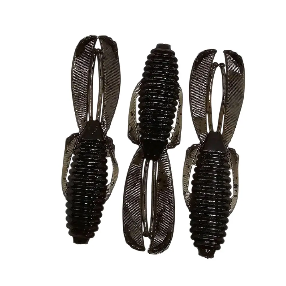 Bassattackerbaits 4" Bam Bug Artificial Lure Set, 5-Pack Soft Plastic Bass Fishing Lures with Lifelike Crayfish Tackle, Fishing Tackle