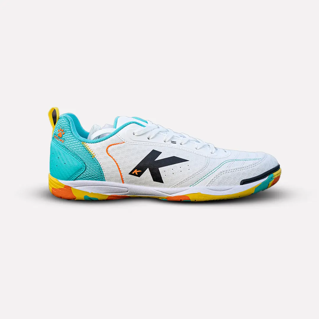 Kelme GOLERO Men's Futsal Shoes – Low Sole Extra Comfortable, Hand-Stitched Empowered Soccer Shoes, Flashy & Dynamic Style, Molds to Feet for Superior Performance on Futsal Courts (Sizes 4.5 US - 12)