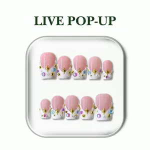 NailPhoria JELLY POP - Handmade Press-On Nails | Reusable, Salon-Quality, Long-Lasting, Glossy Design