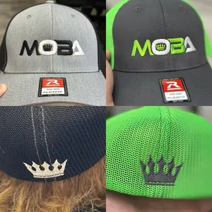 MOBA Fitted Hats with Crown Logo - Available in Gray, Green, and Black Colors - Product Title Based on Provided Information
