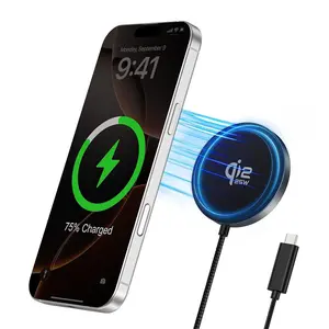 25W Qi2 Magnetic Wireless Mobile Charger Compatible with MagSafe, iPhone 17/16/15/14/13/12 Pro Max, AirPods 4-2 Pro, Samsung Galaxy, Google Pixel & More, Lightweight for Travel & Home Office Desk