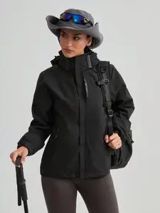 Women's Spring Summer Windproof Waterproof Jacket, Lightweight Long Sleeve Outdoor Sports Coat, Casual Daily Wear, Hiking Running