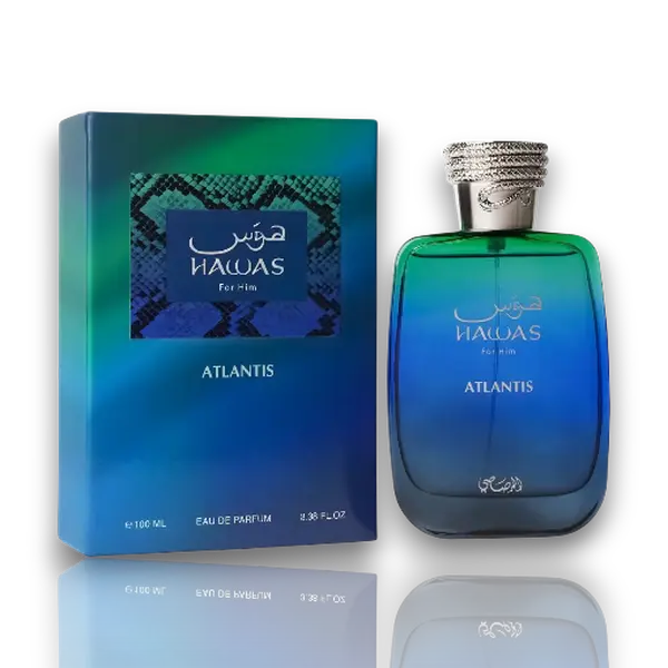 Rasasi | Hawas | Atlantis | Men's Fragrance | 100 ML 3.4 OZ | Eau De Parfum | Lemon - Apple & Bergamot
