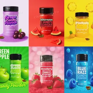 Variety Flavors of Candy Powder – Sweet & Sour Snack Powder for Fruit, Fruit dipper, Candy topping, Candy Kits, Beverage Rim Dip, Mix Snack Yummy Treat- Chili Candy Tx