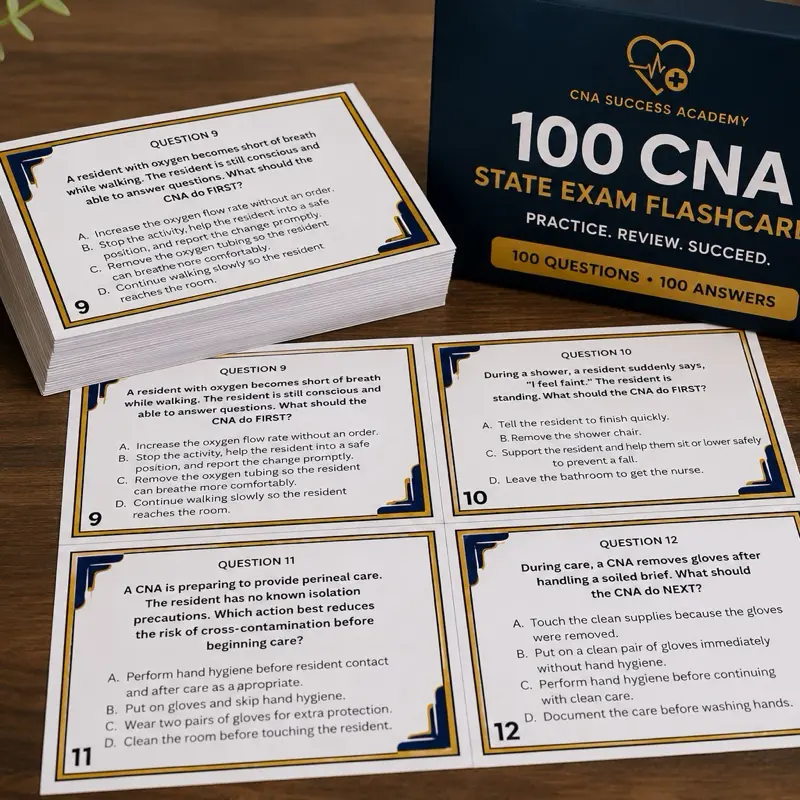 : CNA state exam study FlashCards