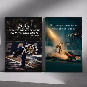[No Frame] Kyle Busch Tribute Poster, Because You Never Know When The Last One Is Wall Art, RIP Rowdy Decor Home, Vintage NASCAR Tribute Merch
