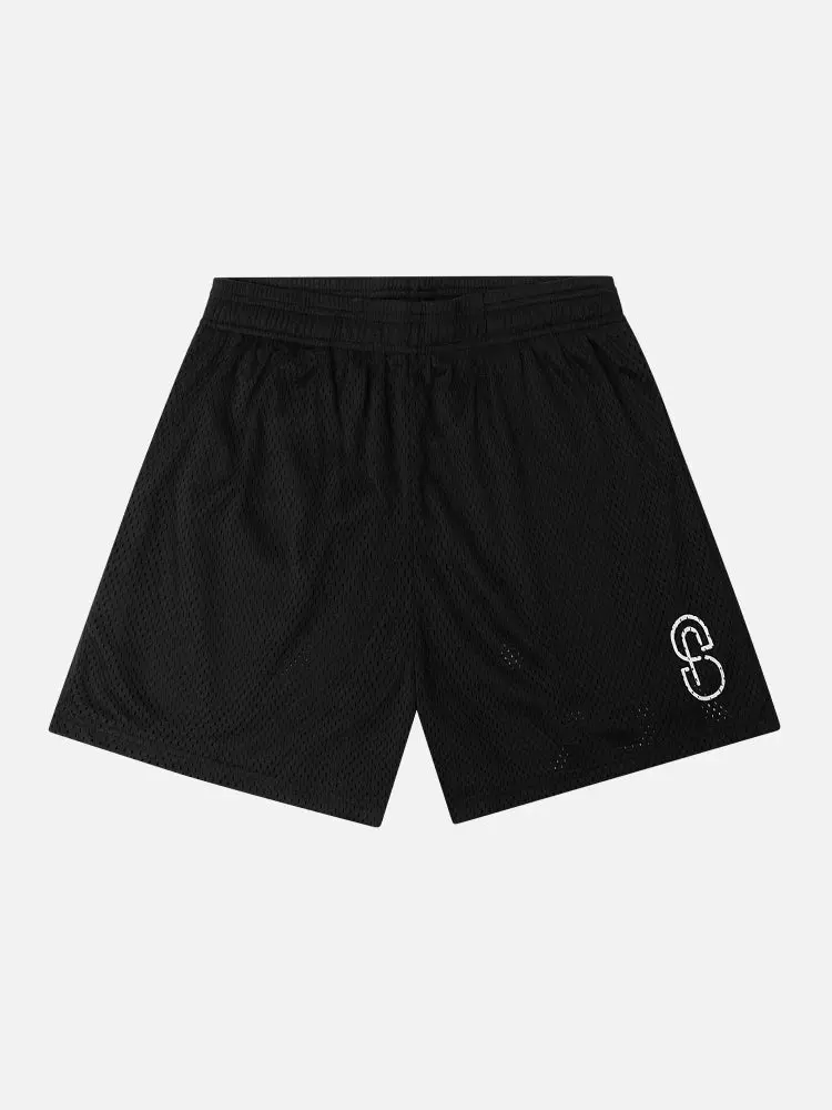 Sole Fly Black SF Logo Mesh Shorts