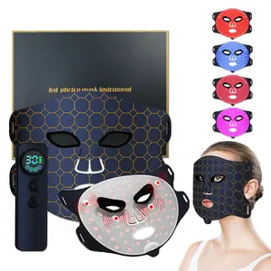 M03 Light Therapy Facial Device with Face Massage Function– Anti-aging, Skin Rejuvenation, Red & Blue Light Therapy Portable Rechargeable Red Light Therapy Mask Skincare Device for Facial Rejuvenation