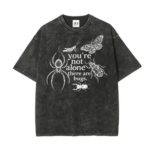 Bugs Shirt, Insect Shirt, Entomology Oversize Unisex Washed T-Shirt for Women and Men's Unisex Fit Batik Cotton Oversize Streetwear Menswear  Super Soft Pre-Shrunk