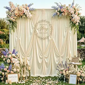 【Memorial Day 】4x10FT Backdrop Curtains  Wrinkle-Free Polyester Drapes for  Graduation Decorations 2026 Baby Shower Birthday Wedding Stage Pink Party and PhotographyBackgrounds