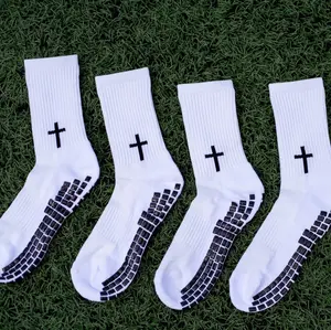 Premier Edge Single Cross White Grip Socks Premier Edge Single Cross White Grip Socks