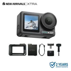 Xtra Edge Pro Action Camera, 4K Vlogging Camera with 1/1.3'' Sensor, 65ft Waterproof, Night View & Stabilization for Cycling, Diving, Sports Shooting