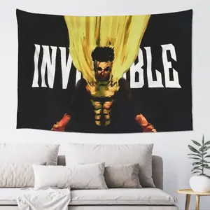 1Pc American‑Style Black & White Superman Wall Art Tapestry, Decor for Living Room, Bedroom, Party & Office, Perfect for Birthday & Christmas Home Decoration, Great Gift Choice