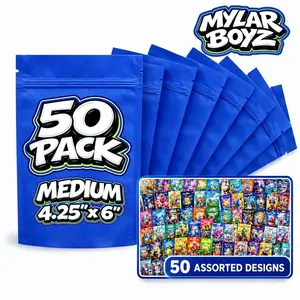 50 Pack Medium (4" x 6.25") Zip Bags Packaging Bundle – Assorted Designs