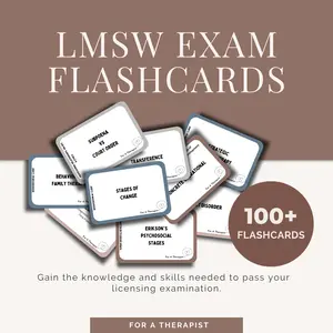 LCSW/LMSW Licensing Exam Flashcards - Licensed Masters Social Work Exam Flashcards - Study Guide