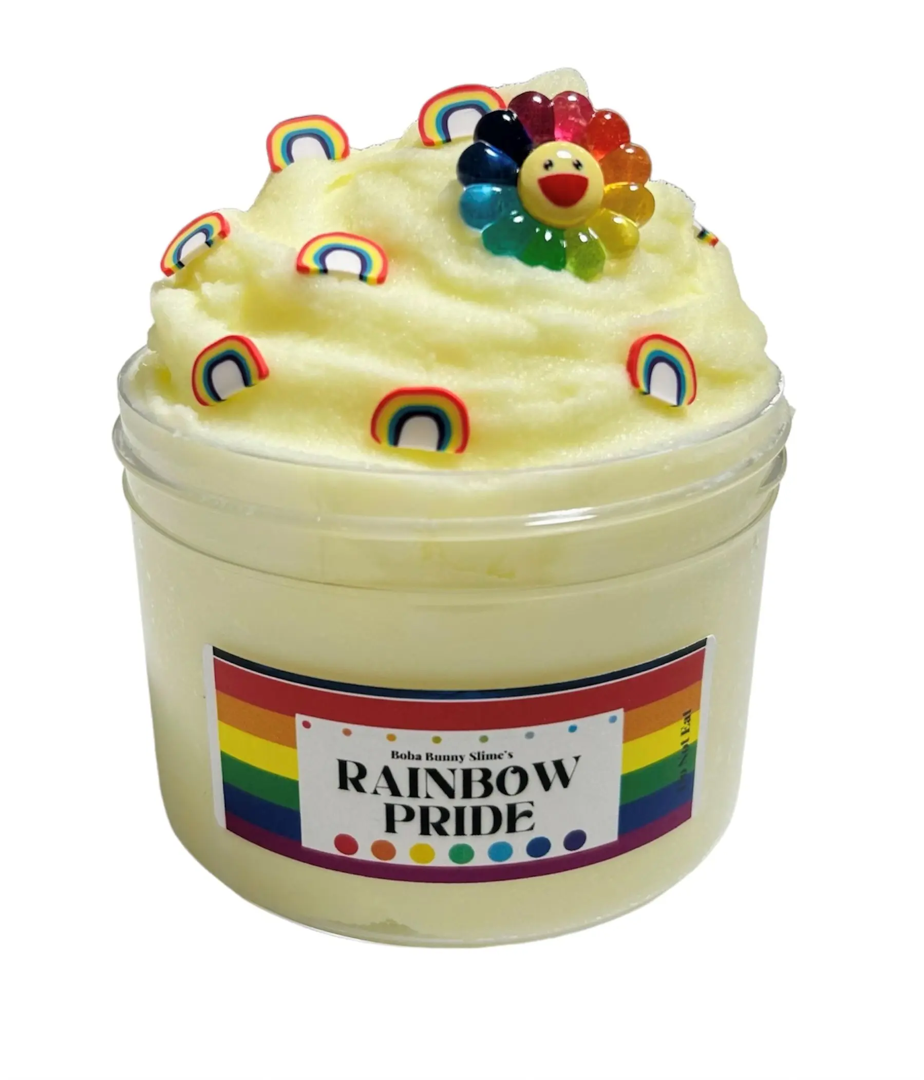 Rainbow Pride Cloud Dough Slime- 8oz - handmade in USA