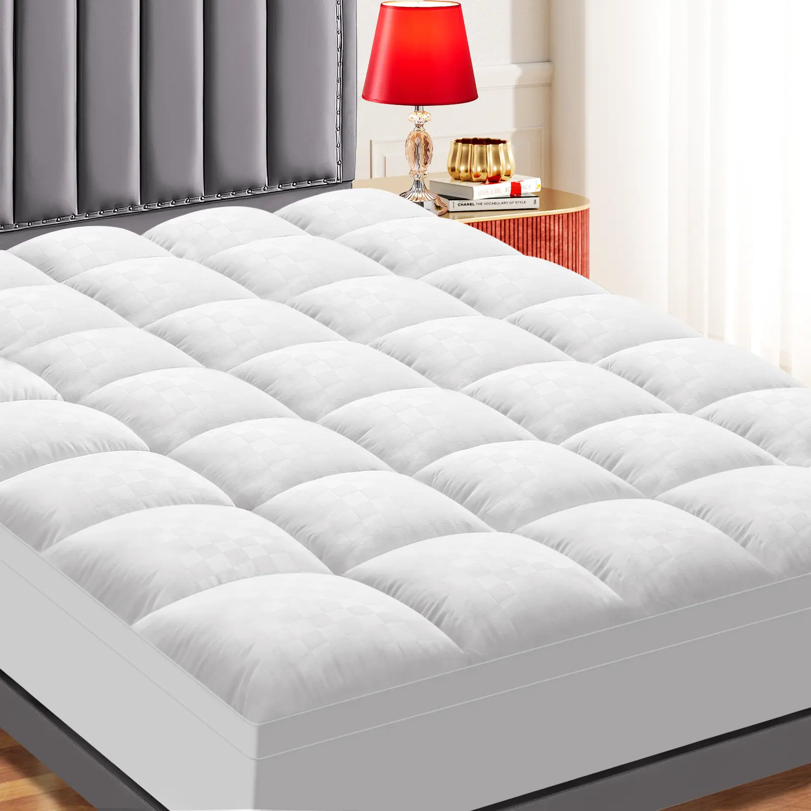 【Summer Turn Up】WeCharmer Premium Microfiber Extra Thick Mattress Topper (1000 & 500 GSM) Down Alternative Plush Pad with 8-21 Inch Deep Pocket Cooling Pillow Topper