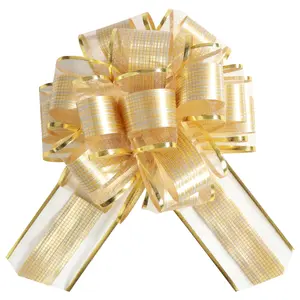 20 Pieces Large Pull Bow Gift Wrapping Bows, Pull Bow with Ribbon for Wedding Gift Baskets, Party Birthday Gift Wrap Bows, Presents Decorating Bows or Flower Decorations