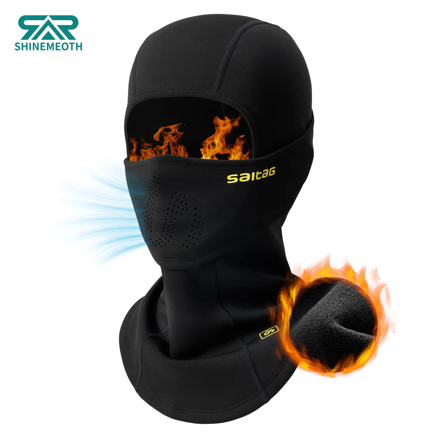 SHINEMEOTH Warm Windproof Hat Balaclava Face Mask Men Padded Liner Under Helmet Skiing Cycling Fleece Lined for Winter Outdoor Sports