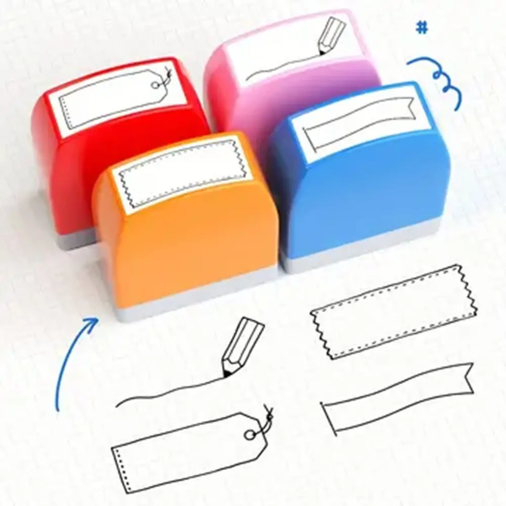 Set of Four Bordered Diary Stamp Stickers Kit, Includes Sticker, Vibrant Designs, Aesthetic Stickers, Adds Vitality to Pages, Perfect for Travel Journals, Planning, Notebooks, Self Adhesive Stickers, Travel Friendly Stickers, Decorative Stickers