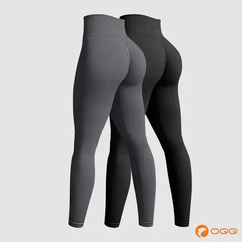 OQQ Women's 2 Piece Yoga Legging High Waist  Athletic Leggings,sohochic