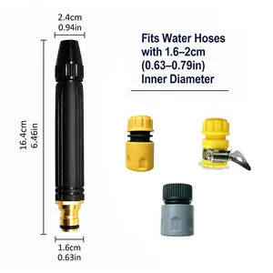 【FathersDayGift】Home high-pressure car wash water gun with booster nozzle and hose, portable handheld water sprayer, a must-have for watering plants and vegetables, car washing, garden cleaning, pet bathing and outdoor rinsing.