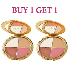 Buy 1 Get 1 Free | Eye & Cheek Palette – Eyeshadow and Highlighter for a Flawless Look powder Travel Ready Multi-Use Makeup blush color pink
