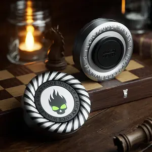 Teenagers & Adults Fidget Spinner, Edc Alloy Night Glow Stress Relief Gear, Press-Button Multi-Functional Night Glow Toy, Metallic Finger Spinner