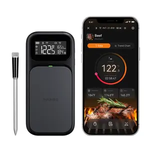 INKBIRD INT-31-BW Wireless Meat Thermometer, WiFi 5G and Bluetooth 5.4 Dual Connection, Multi-sensing Temperature Probe, NIST Approved Accuracy, High and Low Temp Alarms with Cooking Time Estimator TiktokShopSpringGlowUp