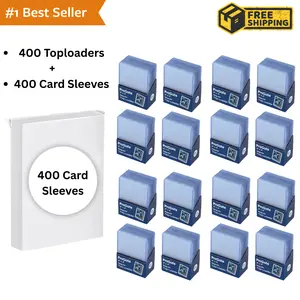 400 Toploaders + 400 Penny Sleeves Bundle – Standard Size Card Protectors for Sports & Trading Cards