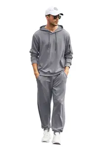 COOFANDY Thin Men's Tracksuit 2 Pack Hooded Athletic Sweatsuits Casual Running Jogging Sport Suit Sets(runs small)