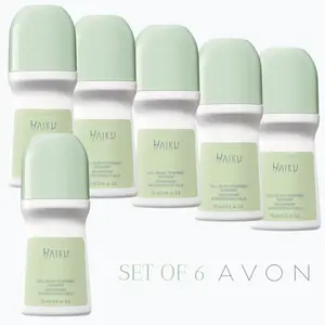 Avon Haiku Roll-on Anti-perspirant Deodorant Size 2.6 Fl. SET of 6