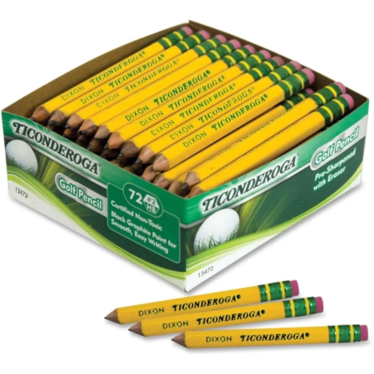 212 MAIN Dixon Ticonderoga Erasable Golf Pencils, Office Stationery Supplies, Writing Stationery for Office Use, Erasable Pencils