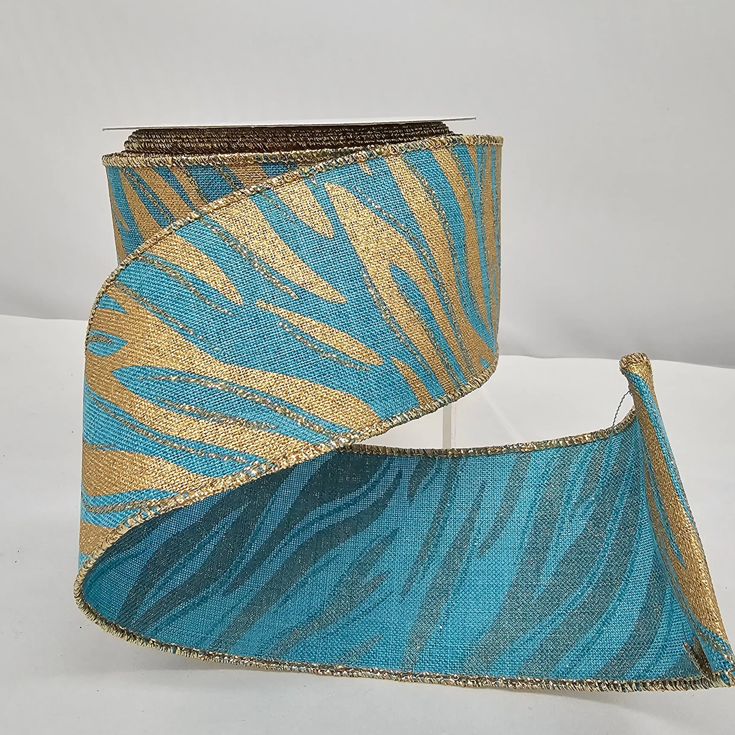 2.5"x10Y Glitter Zebra Ribbon