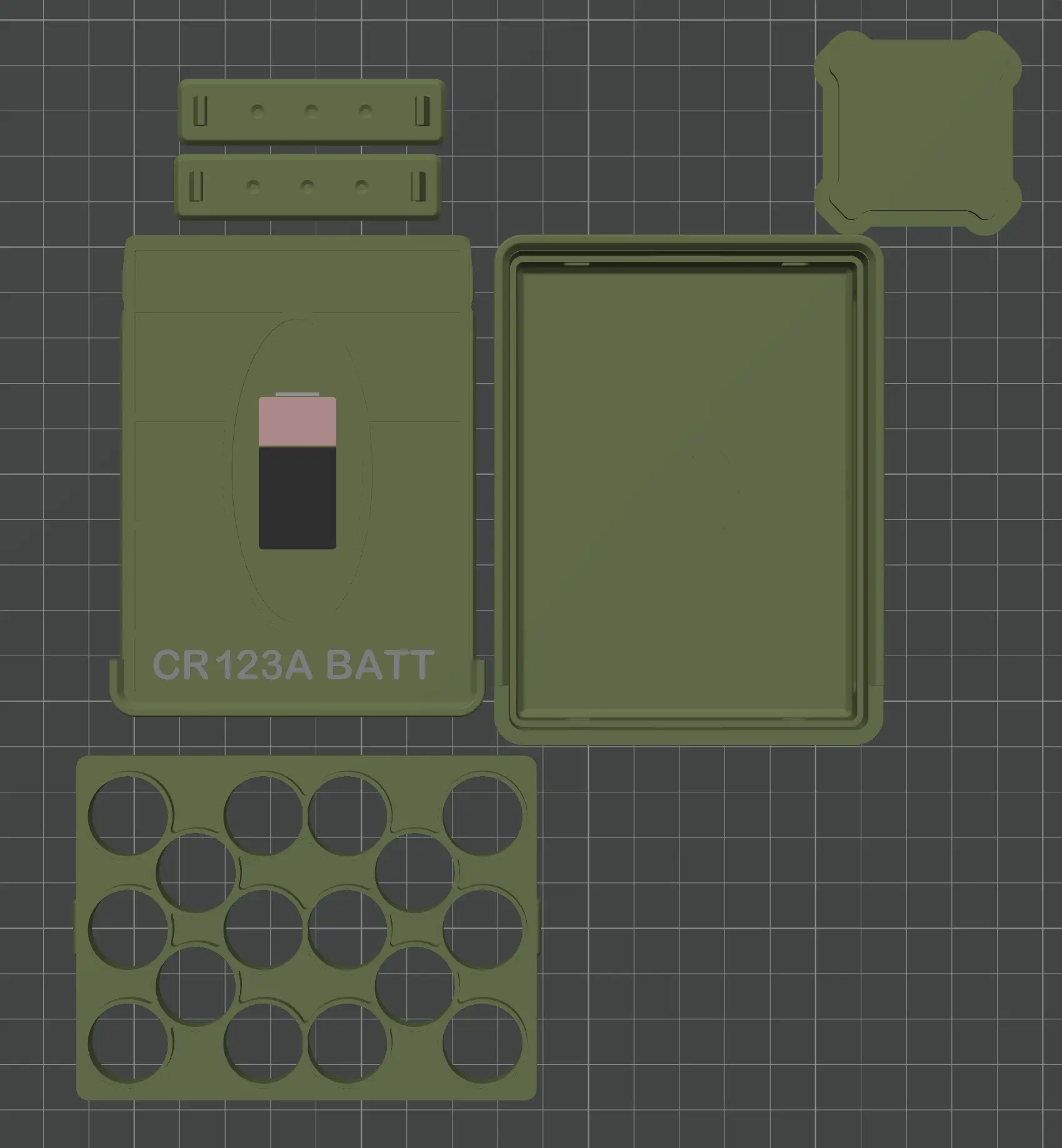 CR123A Battery Holder & Storage Case – 16 Capacity