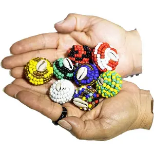 Makutos Beaded Charm for Protection - Handmade Santeria Ritual Cowrie Shell Spiritual Amulet