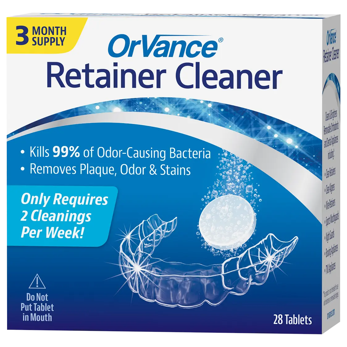 OrVance Retainer Cleaner Tablets – Cleans Retainers, Mouth Guards, Invisalign, Night Guards