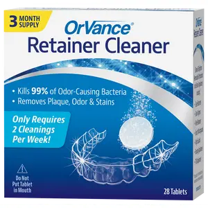 OrVance Retainer Cleaner Tablets – Cleans Retainers, Mouth Guards, Invisalign, Night Guards