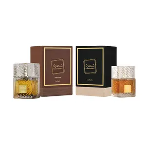 Lattafa Khamrah & Khamrah Qahwa Eau De Parfum 3.4 oz Bundle - Warm Spicy Vanilla Scent for Men & Women