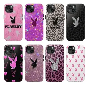 Vintage Leopard Pink Playboy Phone Case, Phone case For iPhone